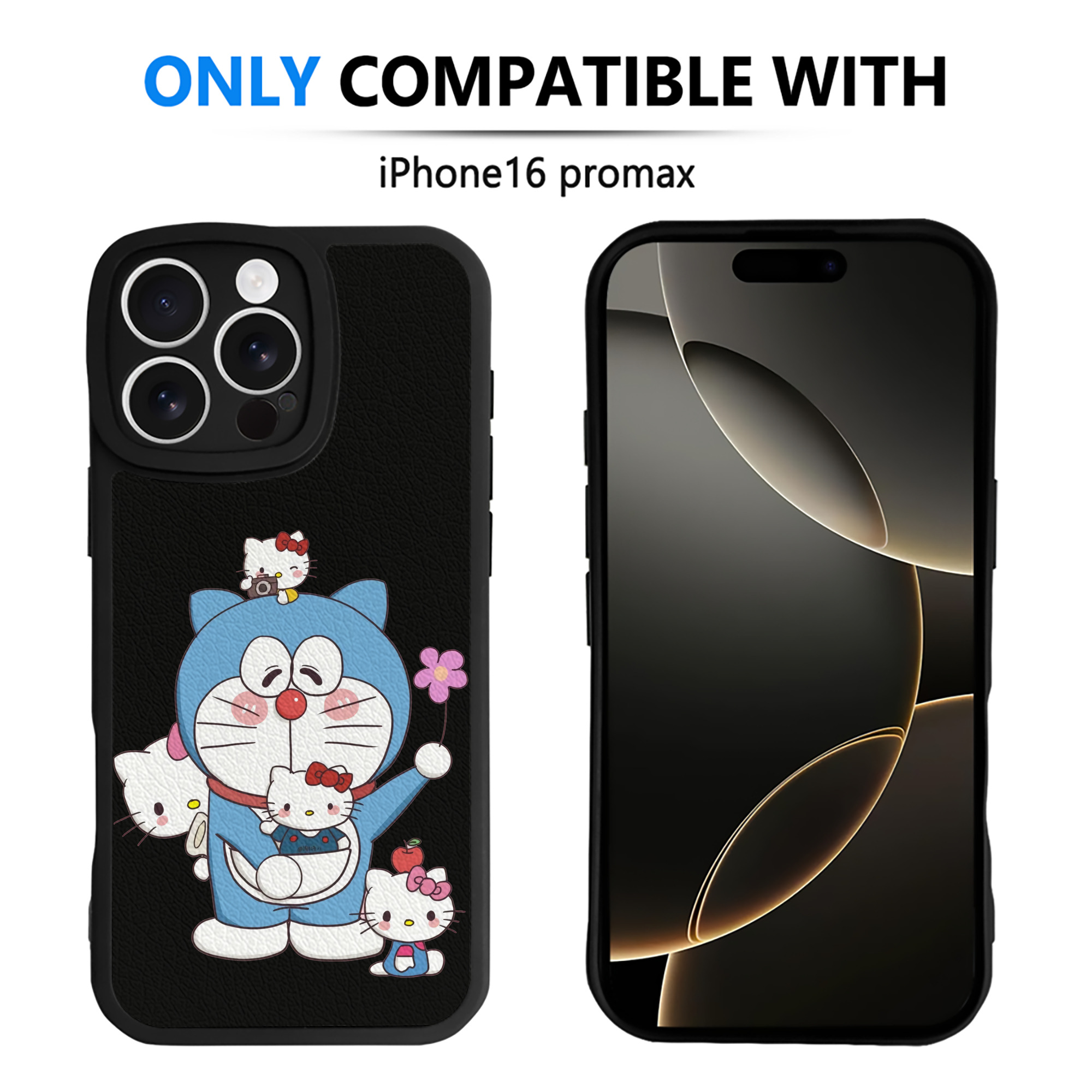 （画像用） ドラえもん Doraemon 【iPhone 16シリーズ対応】シリコンスマホケース（レザー調） 材質：シリコン